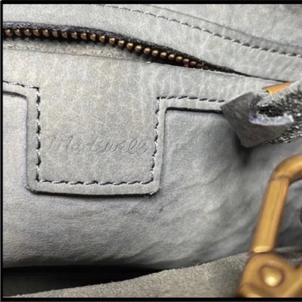 Madewell Blue Small Transport Crossbody Suede Edition Sold Out Mini Sold out - Picture 6 of 12